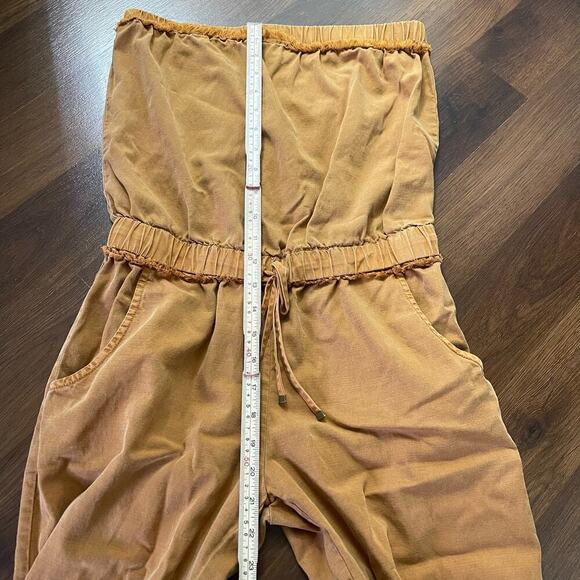 Young Fabulous & Broke Strapless Jumpsuit Casual Lounge Comfort Orange Sz XS - Picture 6 of 8
